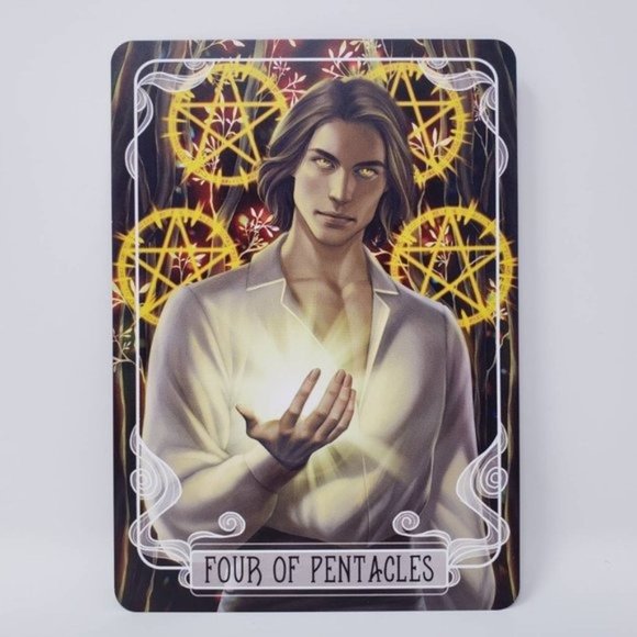 Fairyloot Tarot Card Stephanie Garber Caraval The Fallen Star Four of Pentacles - Picture 1 of 4